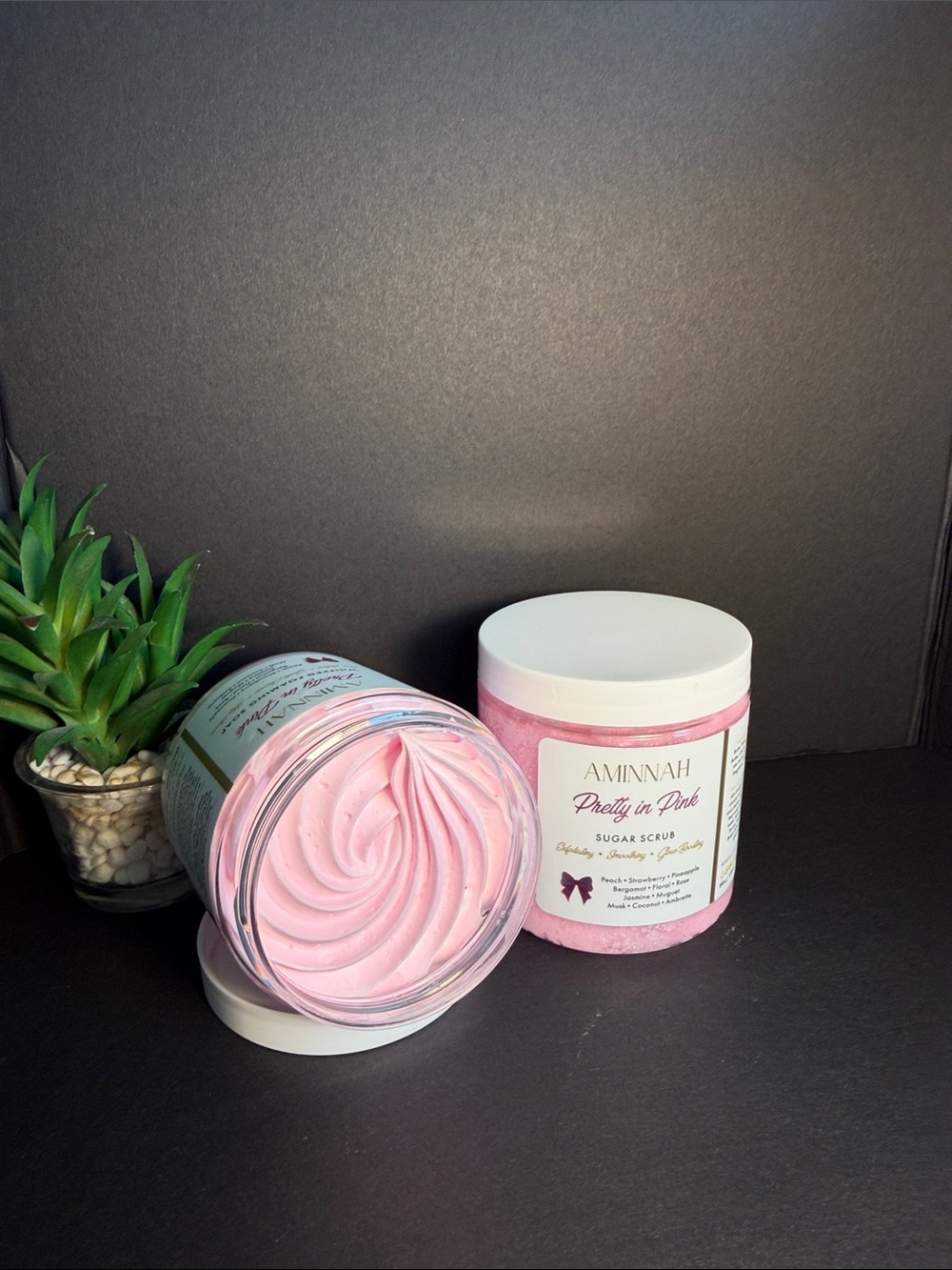 💕Aminnah Pretty in Pink Whipped Foaming Soap 8 oz
Pretty in Pink Sugar Scrub 8oz